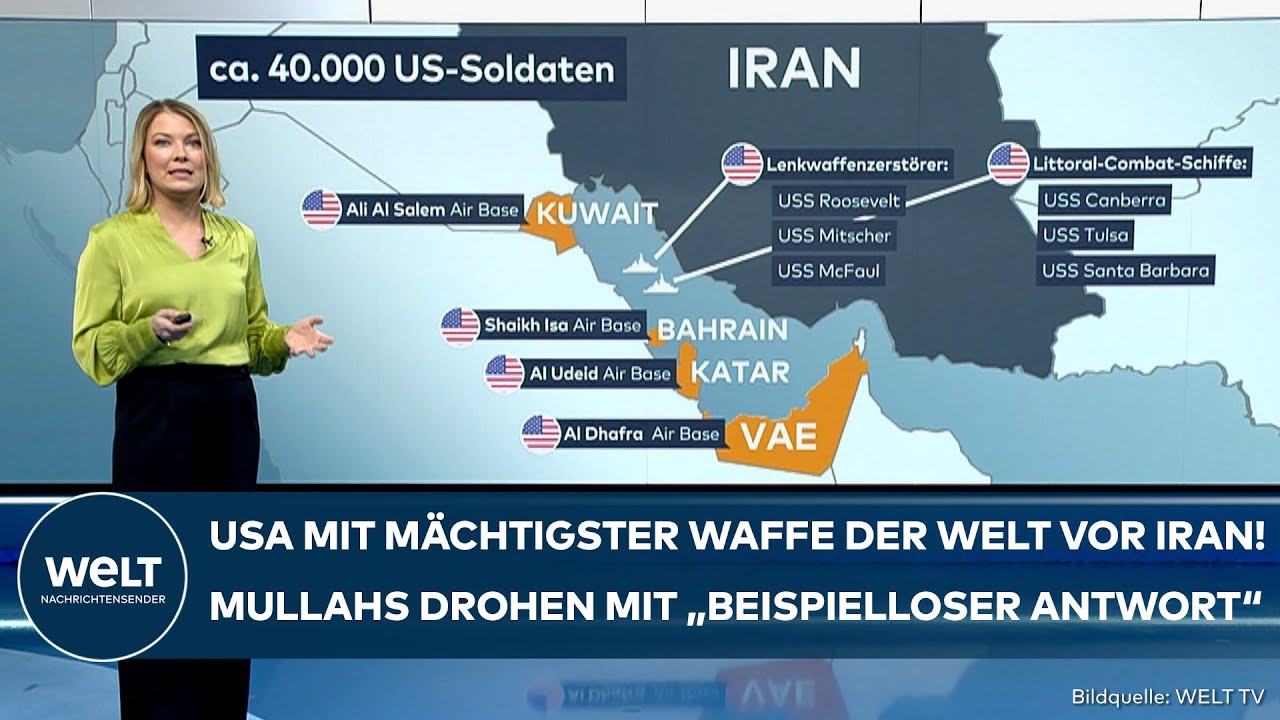 US-ARMARDA VOR IRAN: Mullahs drohen mit 