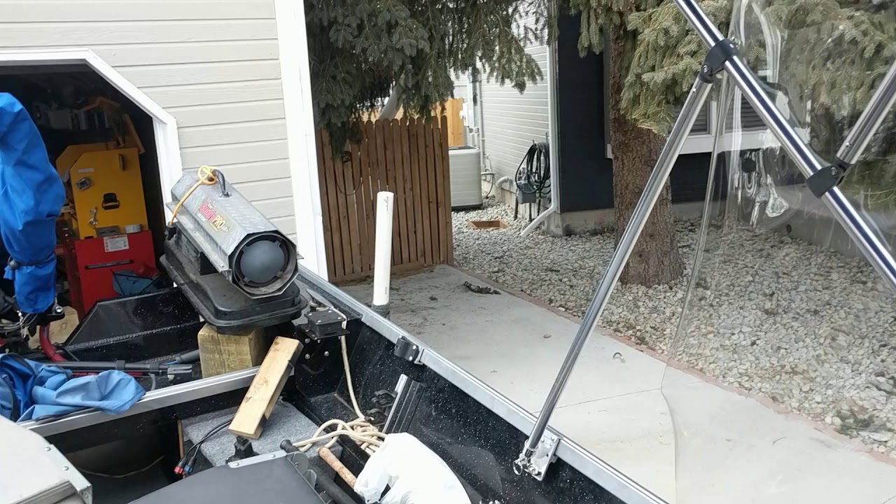 redneck boat bimini front and side curtains diy