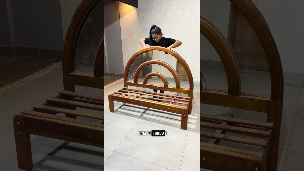 Peguei essa cama velha na rua e olha o que eu fiz.