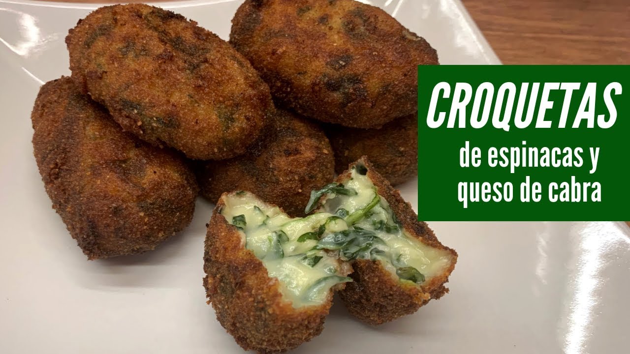 CROQUETAS de ESPINACAS y QUESO DE CABRA | Cremosas y deliciosas