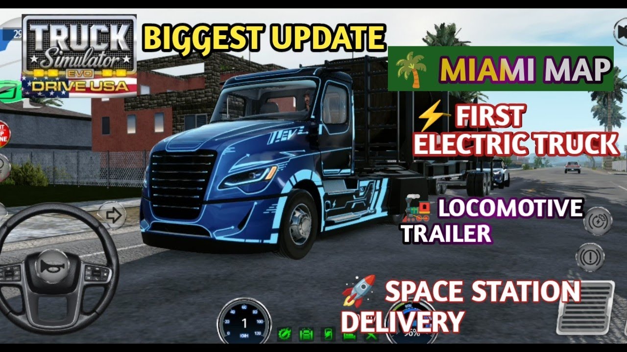 Truck Simulator Drive USA Evo BIG Florida Update! 🌴 Miami Map & Electric Truck