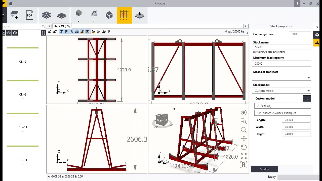 STACKER TOOL IN TEKLA