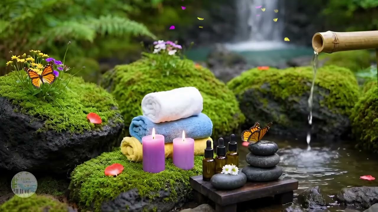 Relaxing Piano Music🌿 for Relieve Stress, Worry and Overthinking  Calming Music and Water Sounds