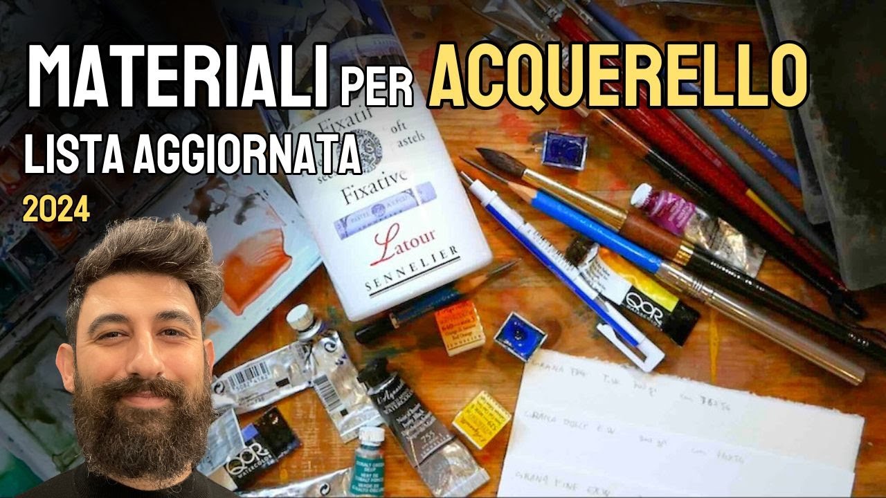I miei materiali per l'acquerello - lista aggiornata 2024