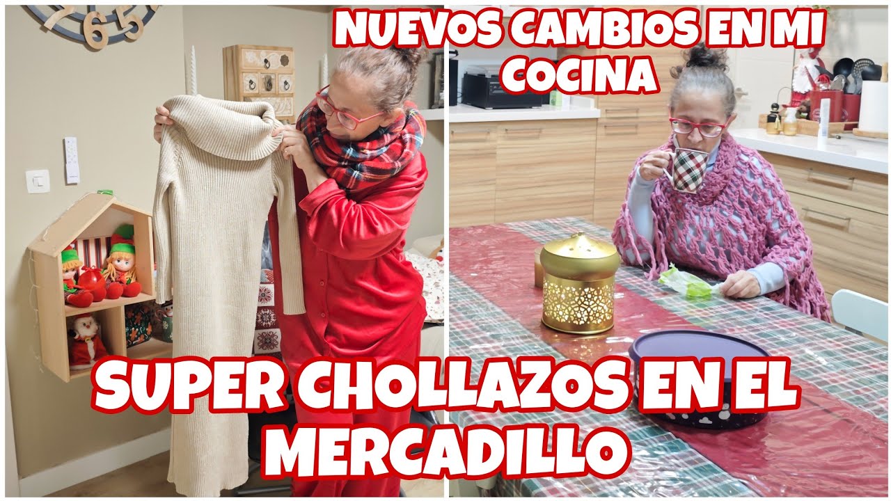 🛍️😱Mi nuevo outfit para fin de año por tan solo 3€ en el mercadillo👍🏼 estrenando mantel y decoración