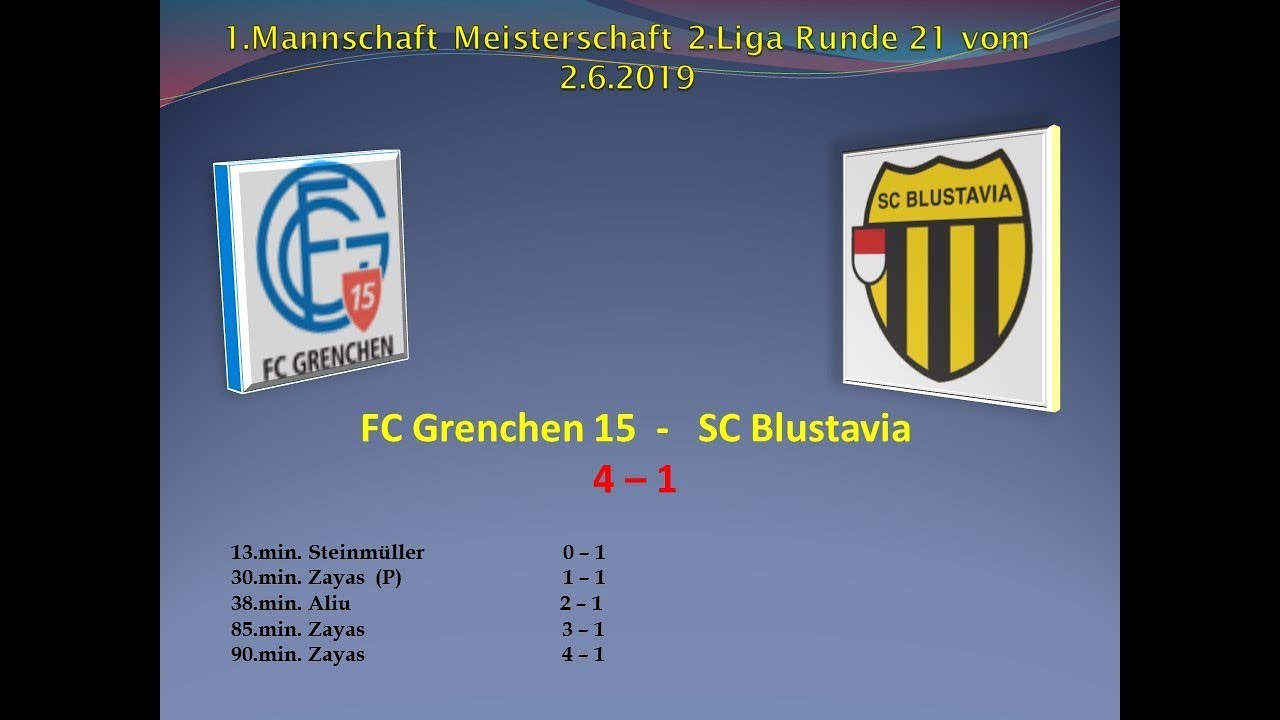 1 Mannschaft Meisterschaft 2.Liga FC Grenchen 15  - SC Blustavia