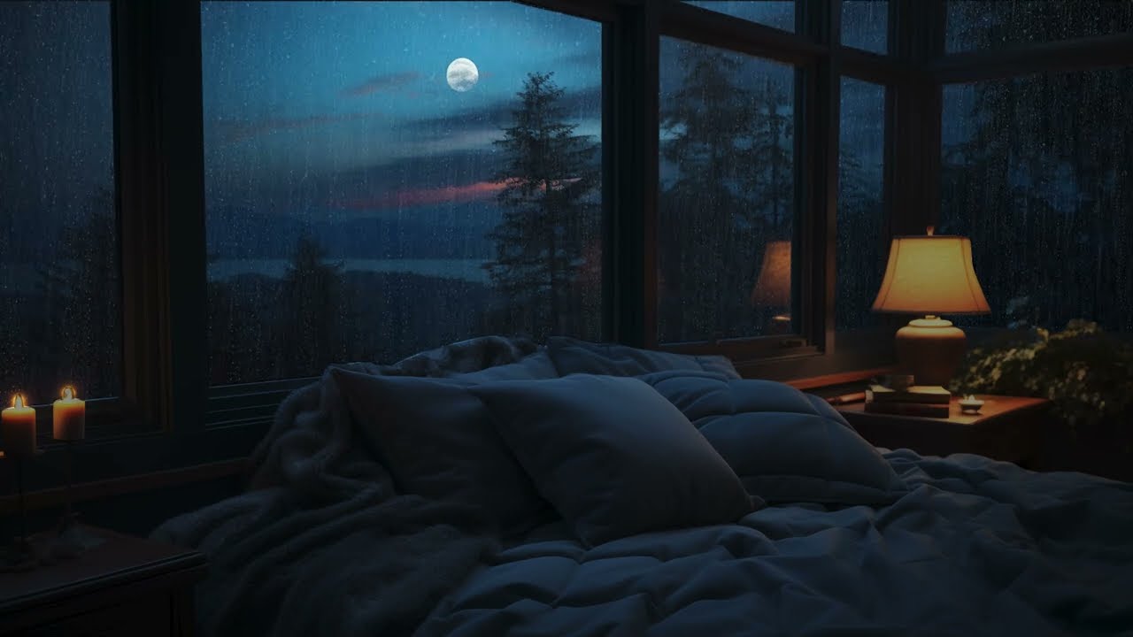 Rain Falling Softly at Night | A Peaceful Escape for Deep Sleep, Relaxation, and Stress Relief