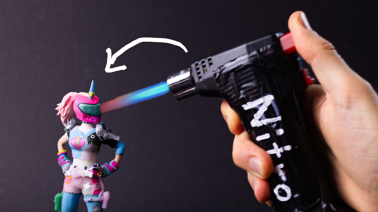 I made BRITE RAIDER from Fortnite with Clay … and then BURNING her!
