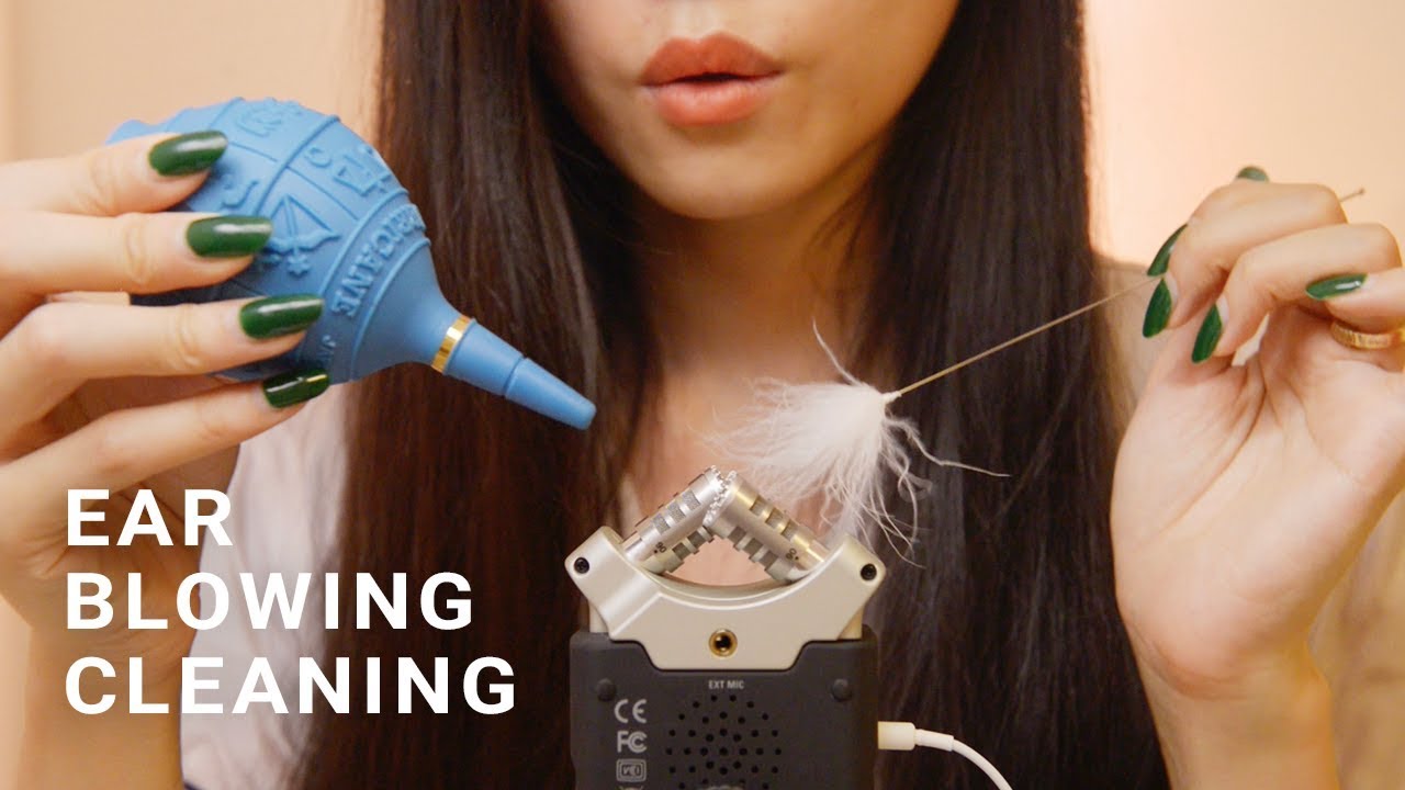 ASMR Ear Cleaning and Blowing (No Talking)