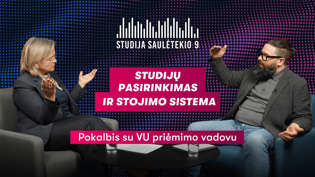Studijų pasirinkimas ir stojimo sistema: pokalbis su VU priėmimo vadovu