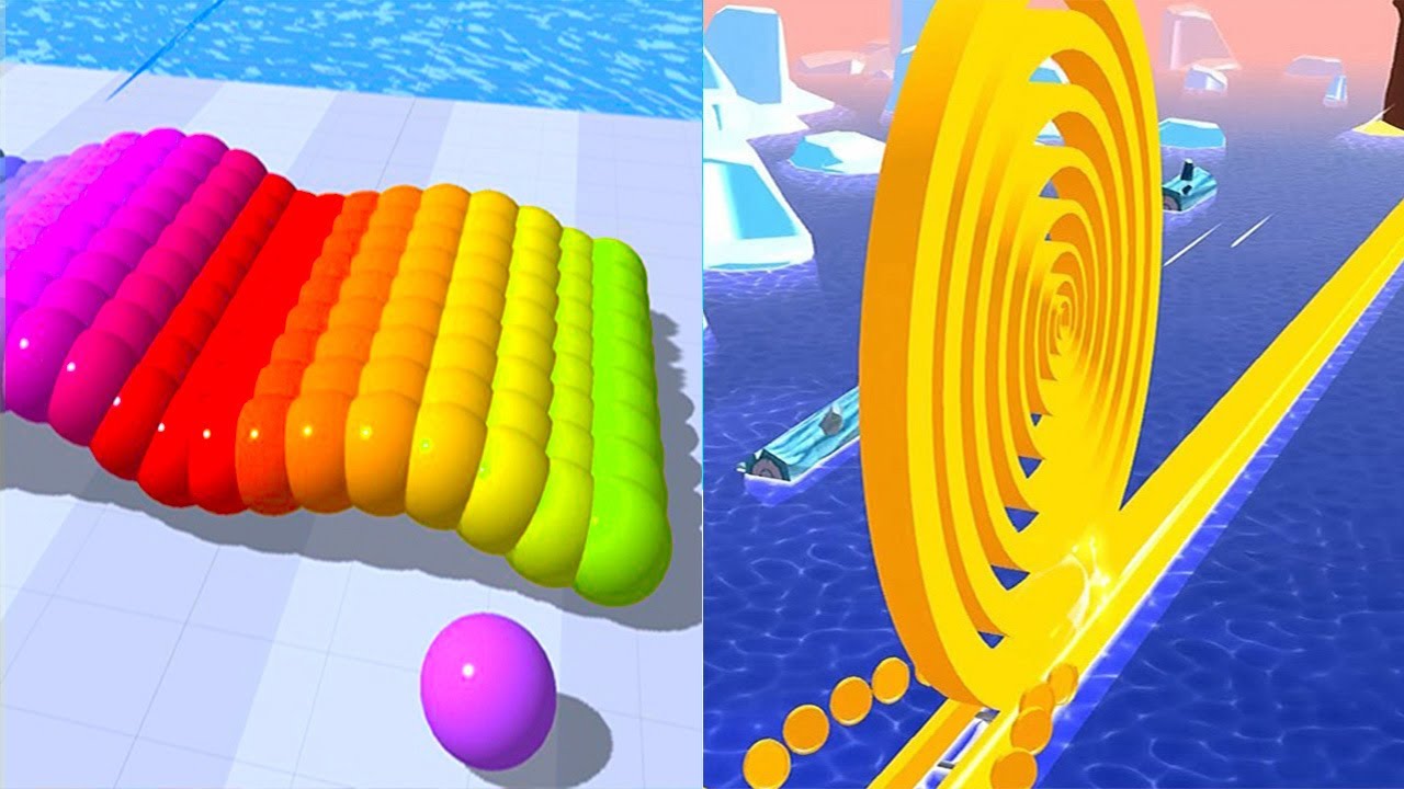 Canvas Run VS Spiral Roll - All Levels Gameplay Android iOS Ep 3