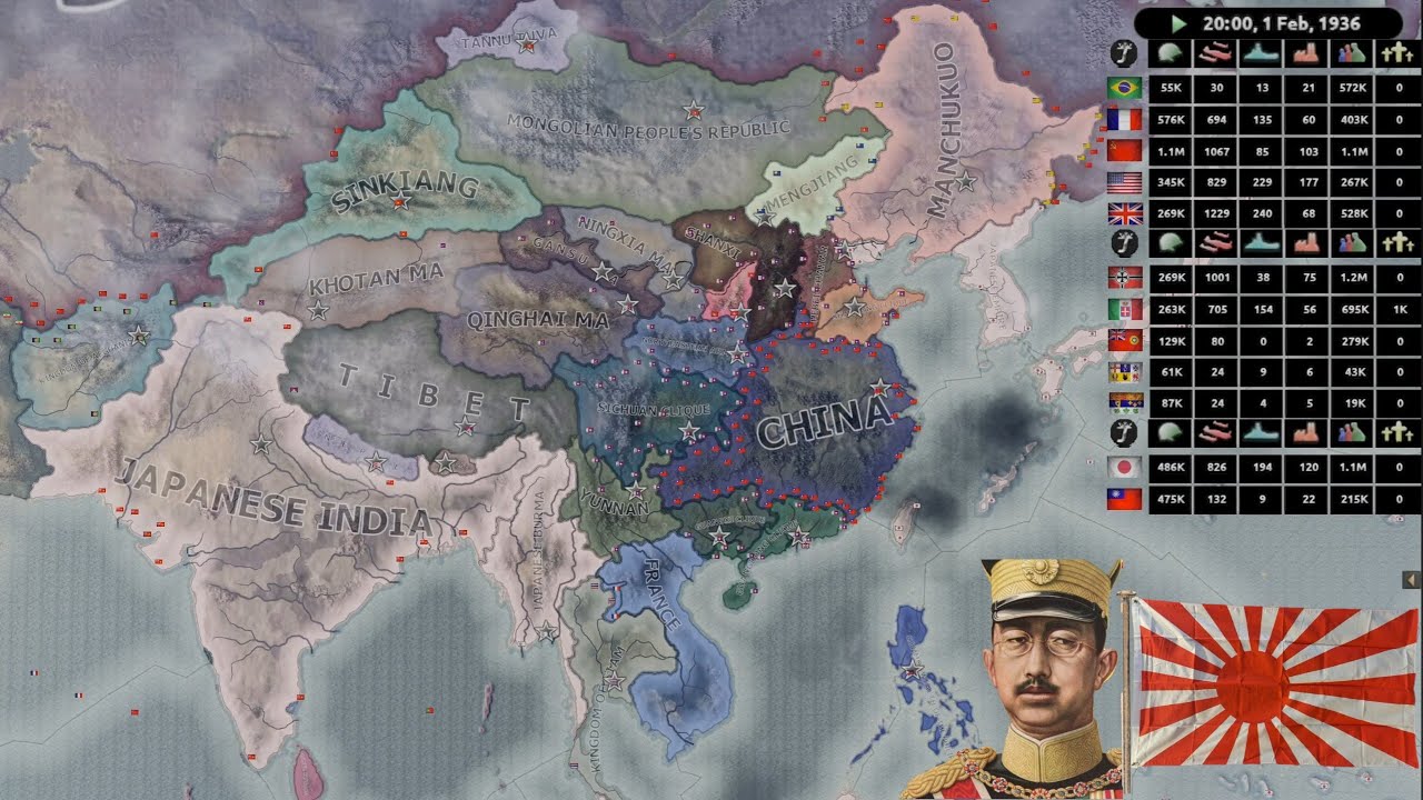 What If All Puppets From The UK Belonged To Japan   Hoi4 Timelapse