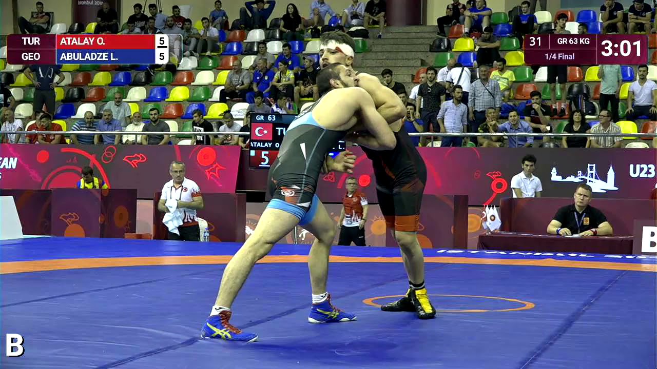 1/4 GR - 63 kg: O. ATALAY (TUR) v. L. ABULADZE (GEO)
