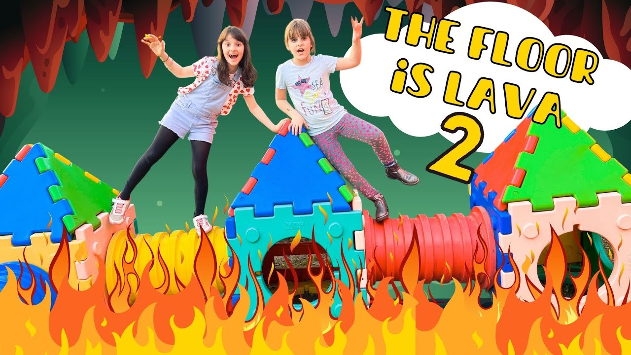 The floor is lava REAL vs ROBLOX con Azzurra