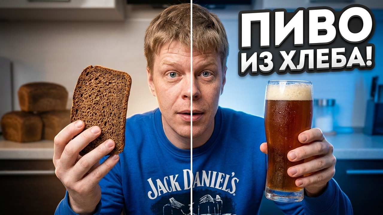 Домашнее пиво из бородинского хлеба