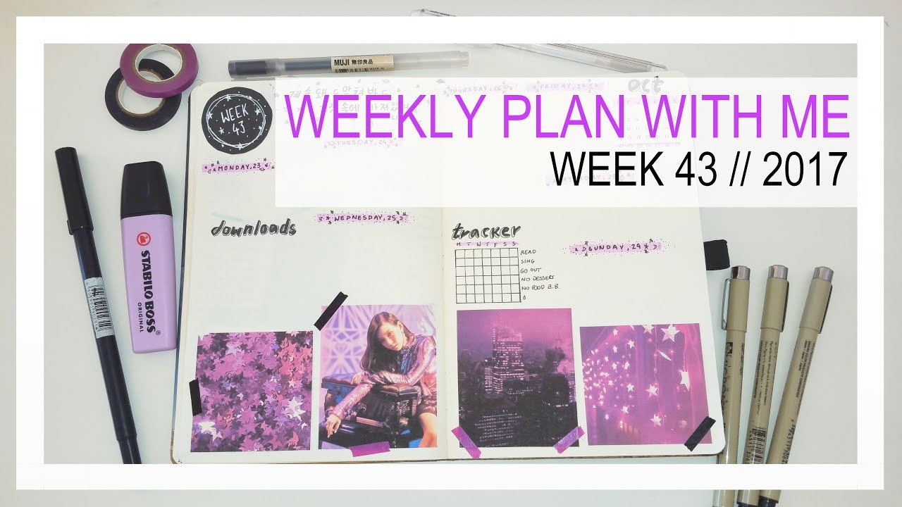 BULLET JOURNAL // PLAN WITH ME // WEEKLY SPREAD // WEEK 43