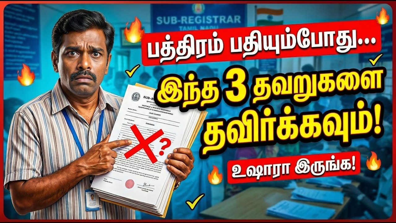 பத்திர பதிவு செய்யும் போது இந்த தவறை மட்டும் செய்யாதீர்கள்! 📜⚠️ முக்கிய எச்சரிக்கை