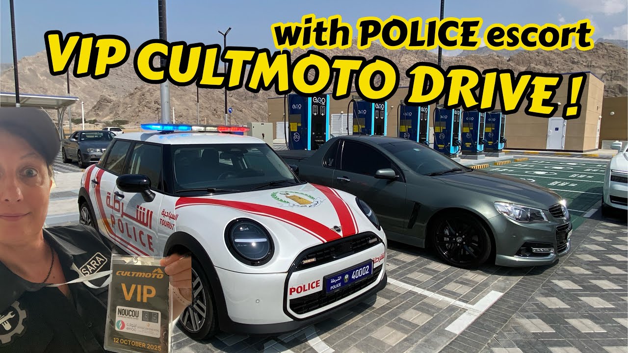 VIP CULTMOTO DRIVE with Police escort in my Holden Ute SSV Redline in Dubai