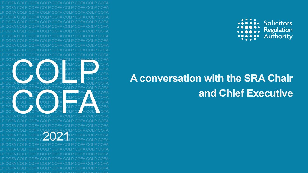 A conversation with the SRA Chair and Chief Executive (Compliance Officer Conference 2021)