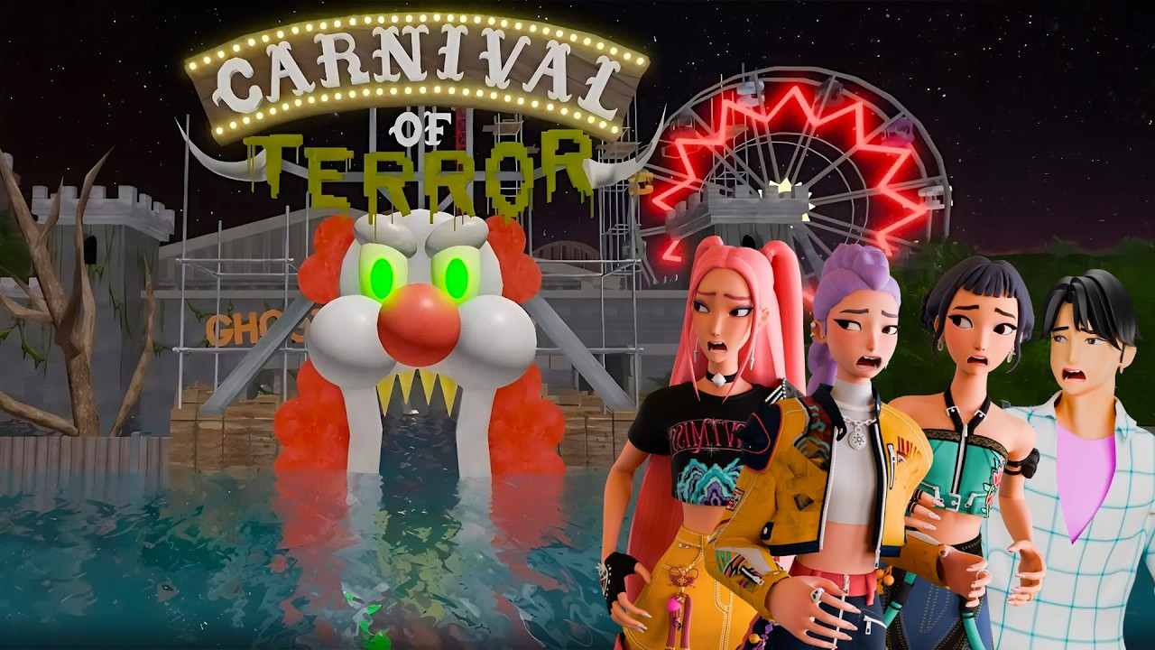Kpop Demon Hunters Rumi, Zoey, Mira, Jinu Plays Escape The UNDERWATER Carnival Obby in Roblox