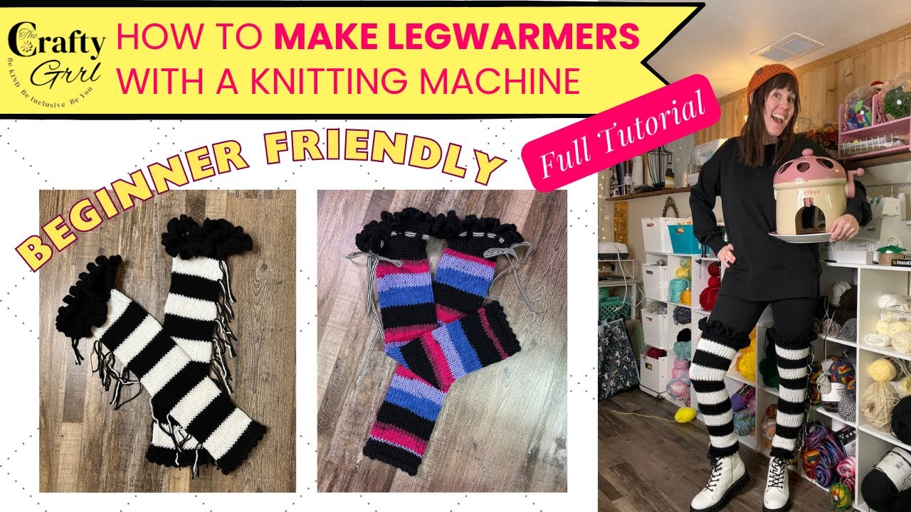Easy Leg Warmers For Beginners Using A Circular Knitting Machine #knittingmachine
