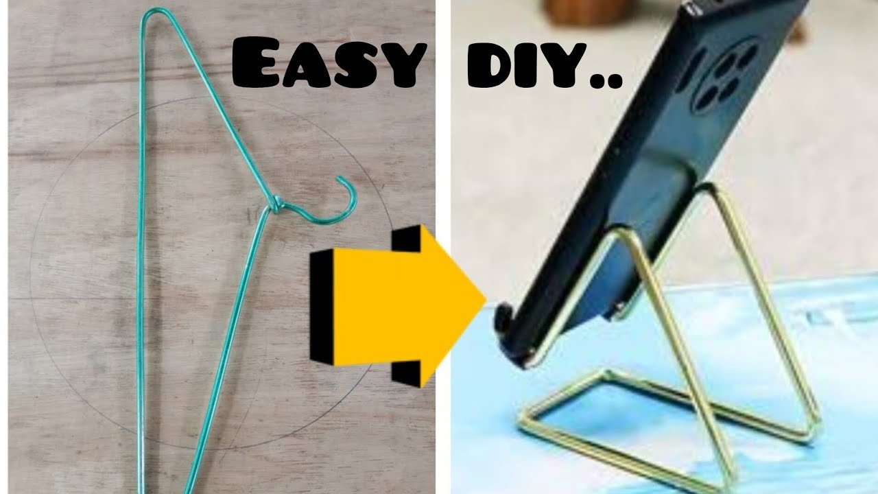  Easy DIY Phone Stand from a Used Hanger! (Upcycle Life Hack) @10secondstipsnagaland