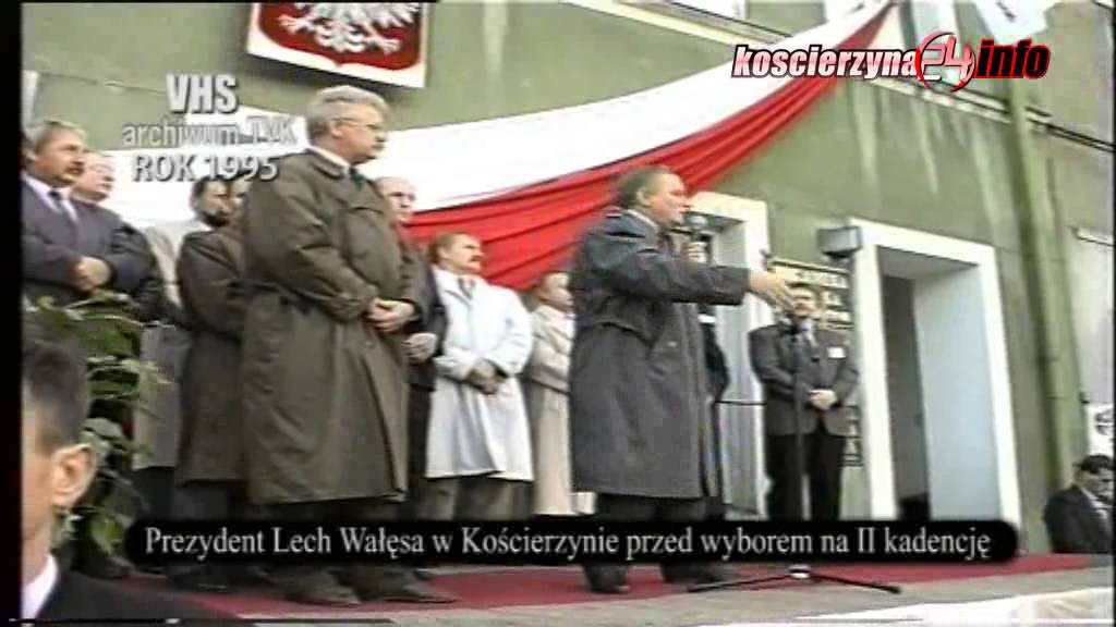 Archiwum rok 1995  wizyta Lecha Wałęsy w Kościerzynie