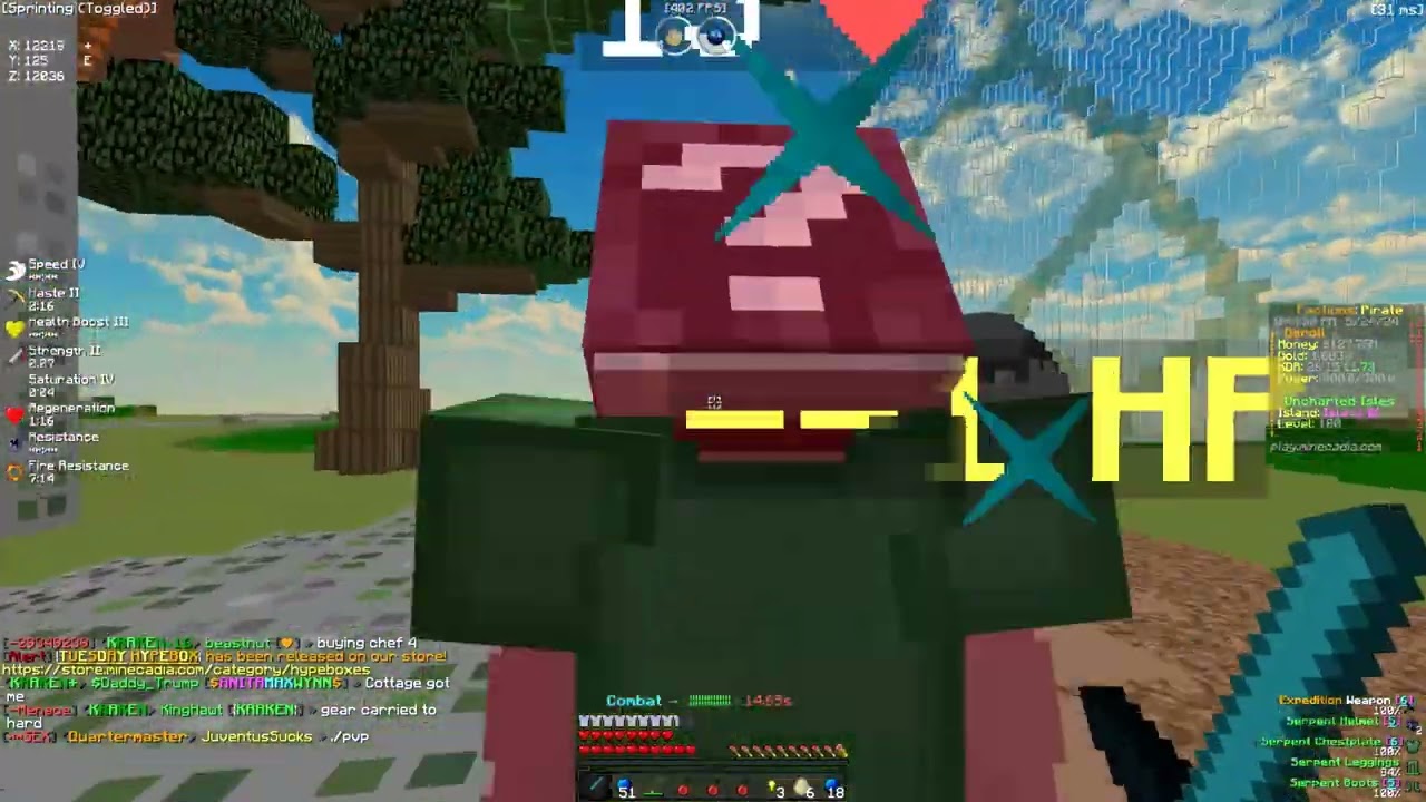 Deroll running minecadia expeditions n pvp | #11