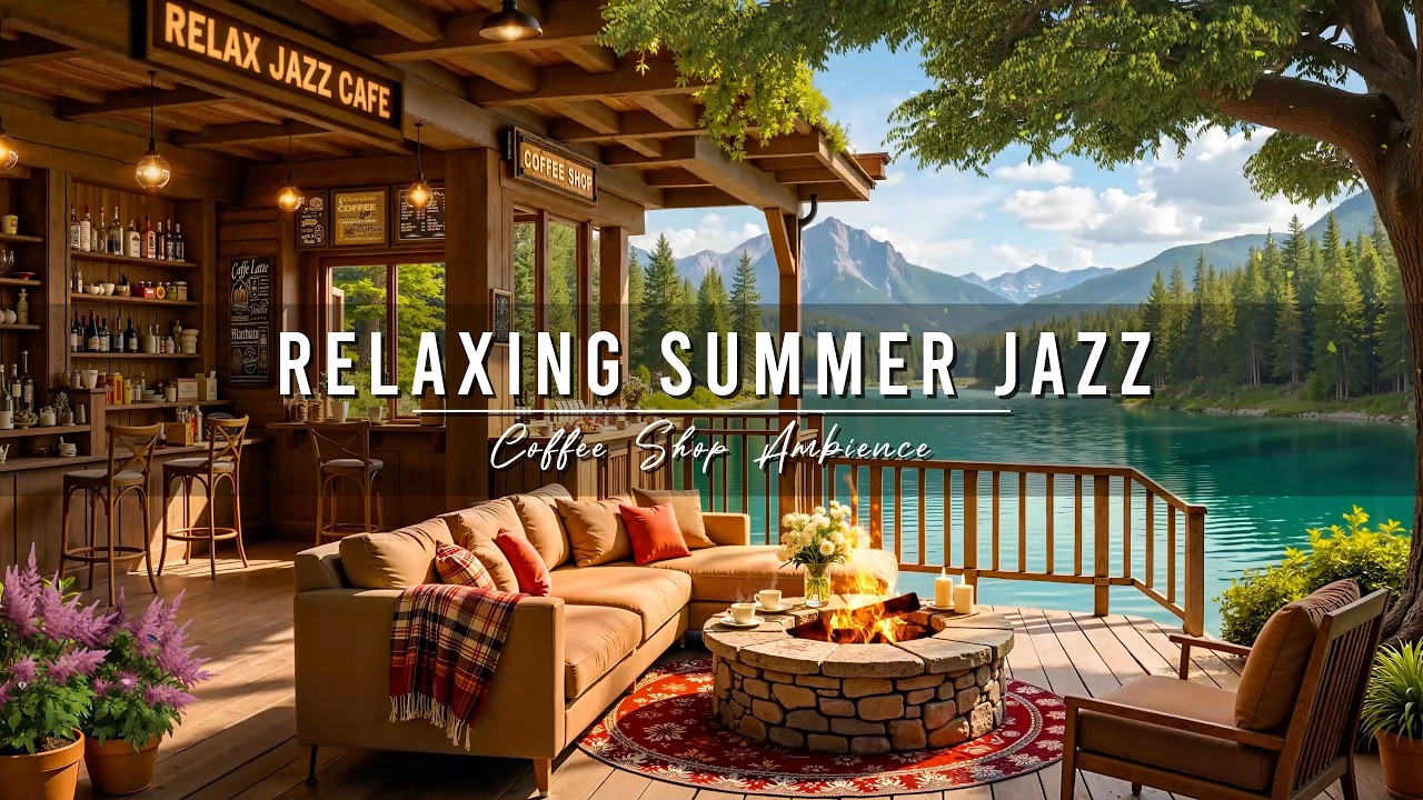 Summer Porch Ambience & Smooth Piano Jazz Music 🌞 Warm Morning with Relaxing Jazz Instrumental Music