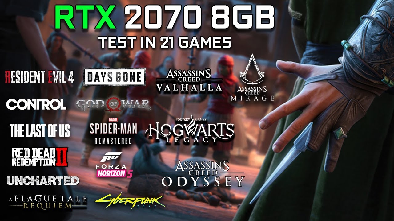 GeForce RTX 2070 8GB | Test in 21 Games at 1080p | Ray Tracing & DLSS | 2023