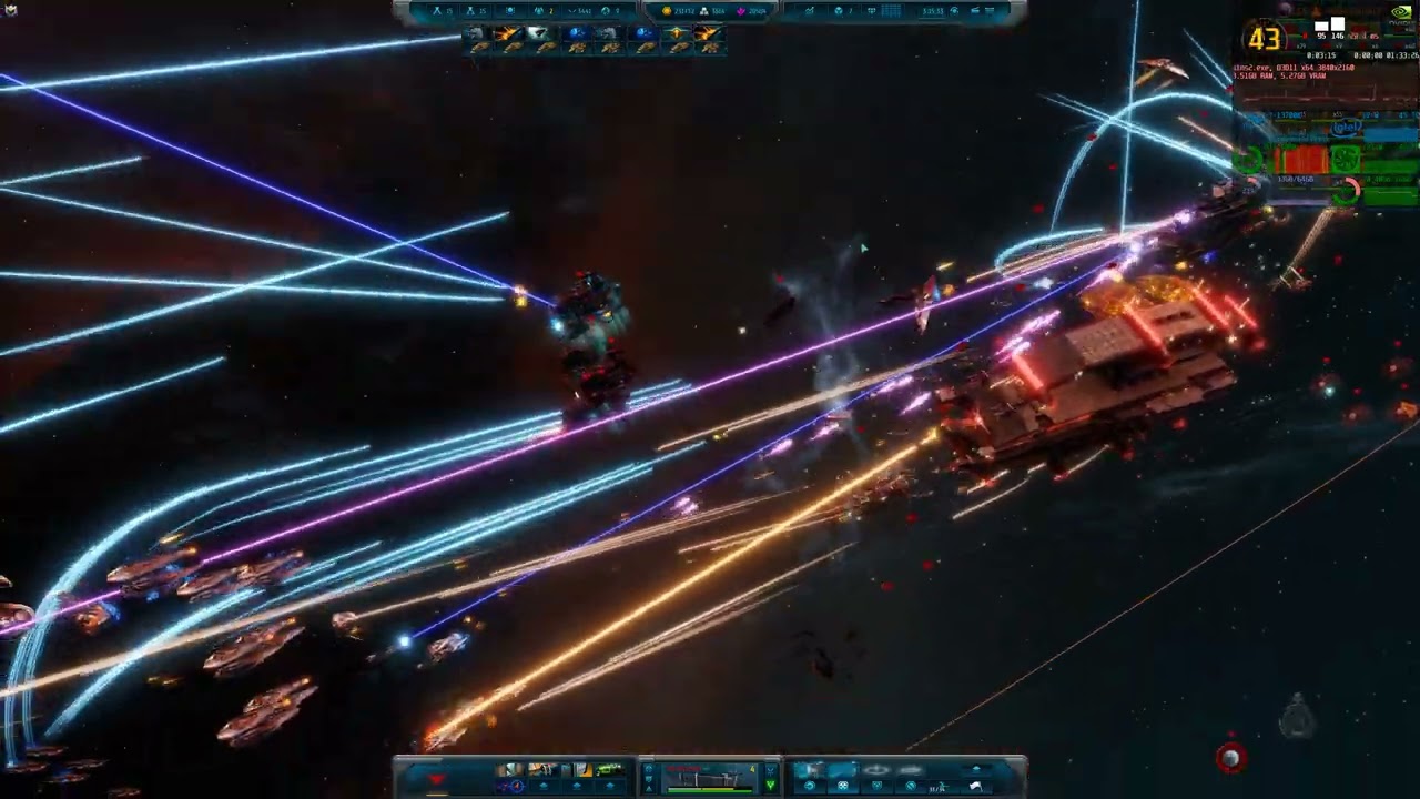 Sins of a Solar Empire 2 Massive combat Performance test in 4k