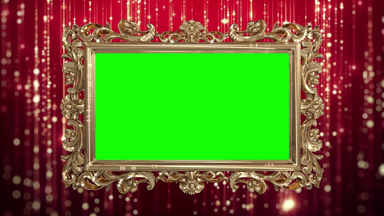 Golden Frame and Red Background Frame with Looped Animation | FREE TO USE | MagnumEdits