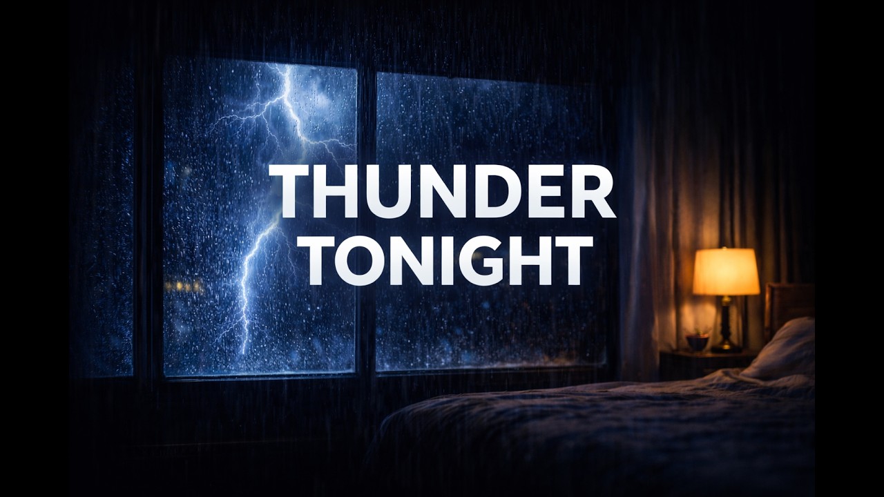 Thunderstorm Outside Your Window 🌧️⚡ | 12 Hours for Deep Sleep (Black Screen)