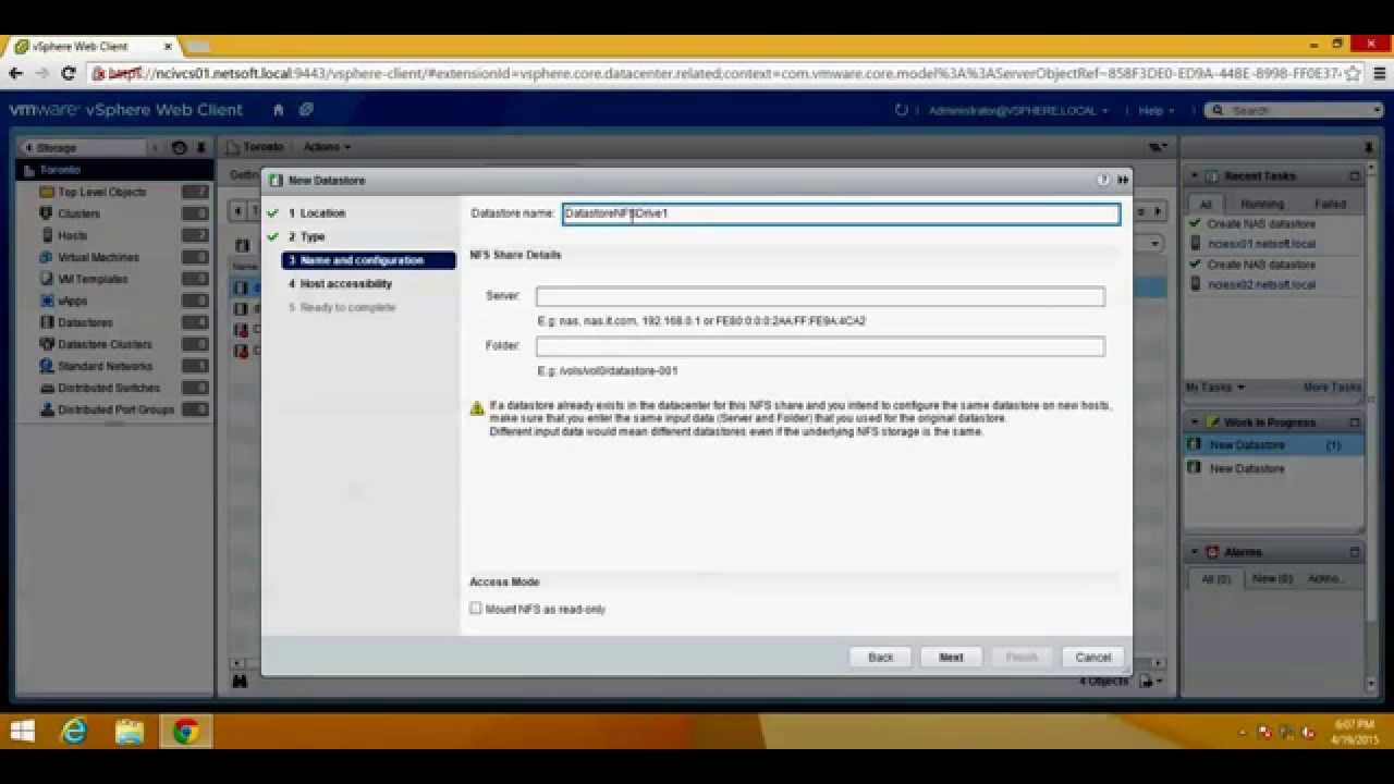 How to Configure NFS Share in CentOS 7 and Mount NFS Datastore in VMware vSphere ESXi