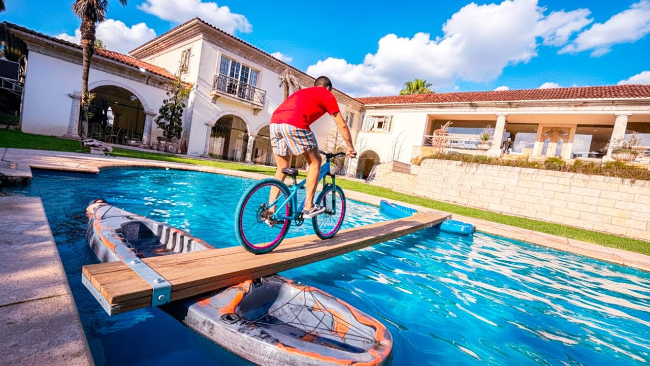 RAMPA DE EQUIL&Iacute;BRIO AQU&Aacute;TICA * Desafio de BMX n&iacute;vel Hard * 