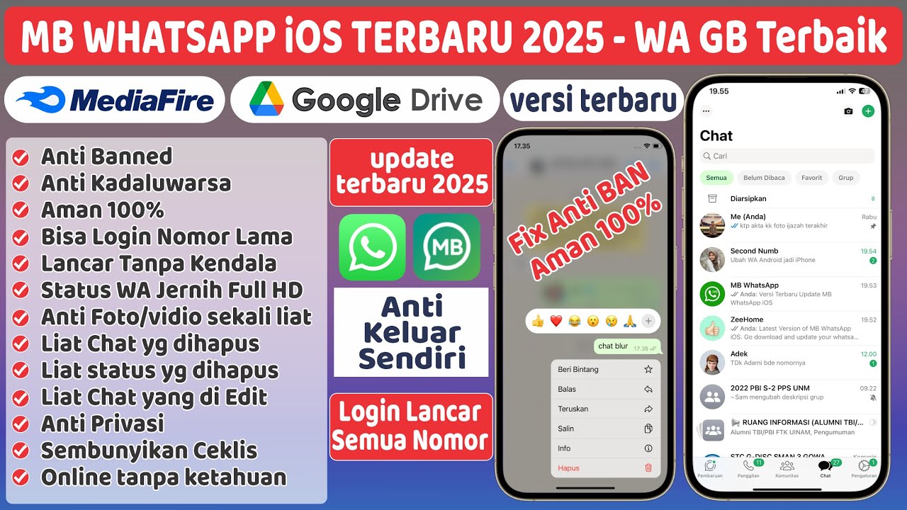 MB WhatsApp Terbaru Fix Update Automatis !! WA Android jadi seperti WA iPhone