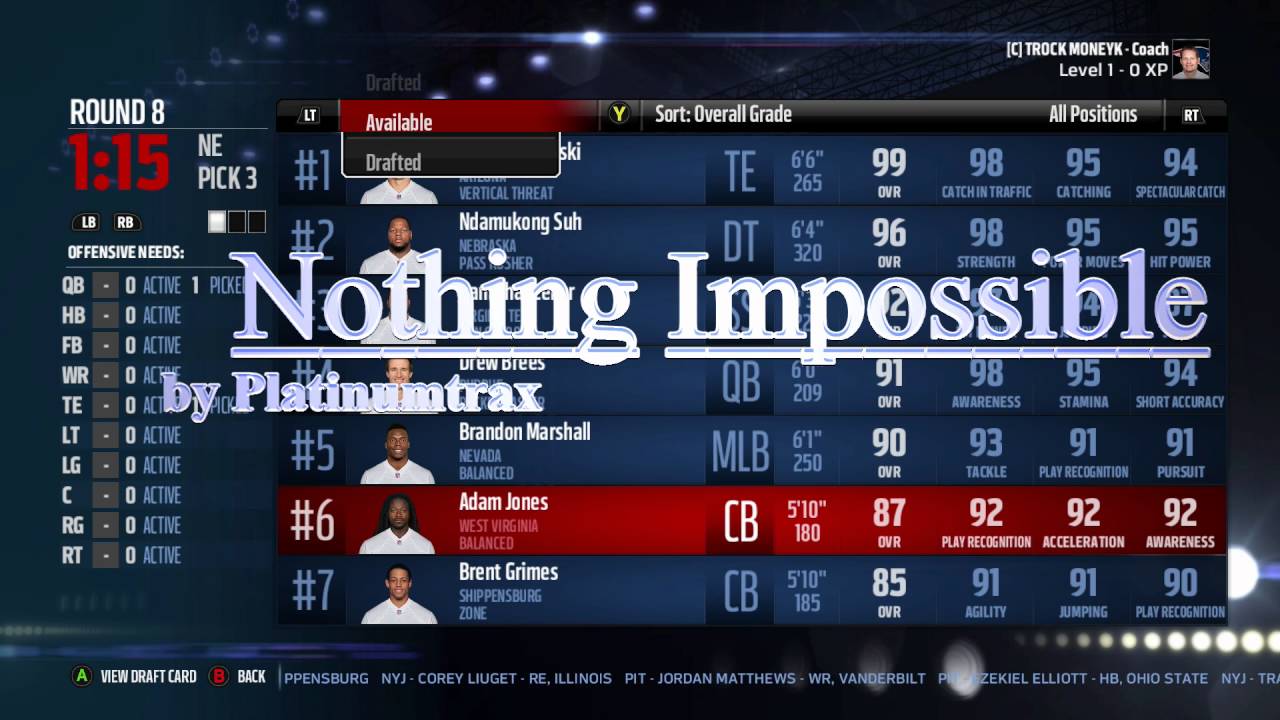 Madden 17 Fantasy Draft in franchise mode