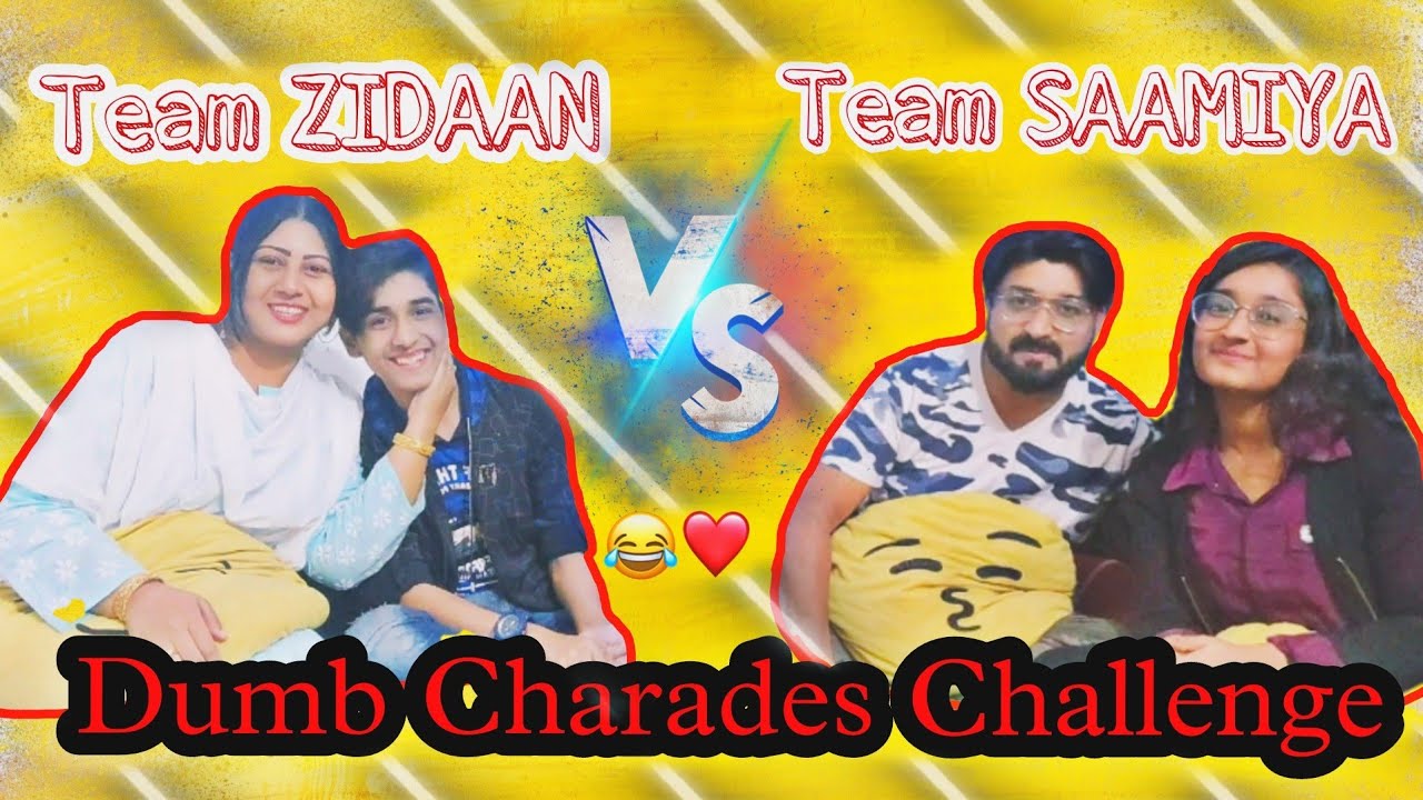 Dumb Charades Challenge | Family Time #vlog #zidaanshahidaly