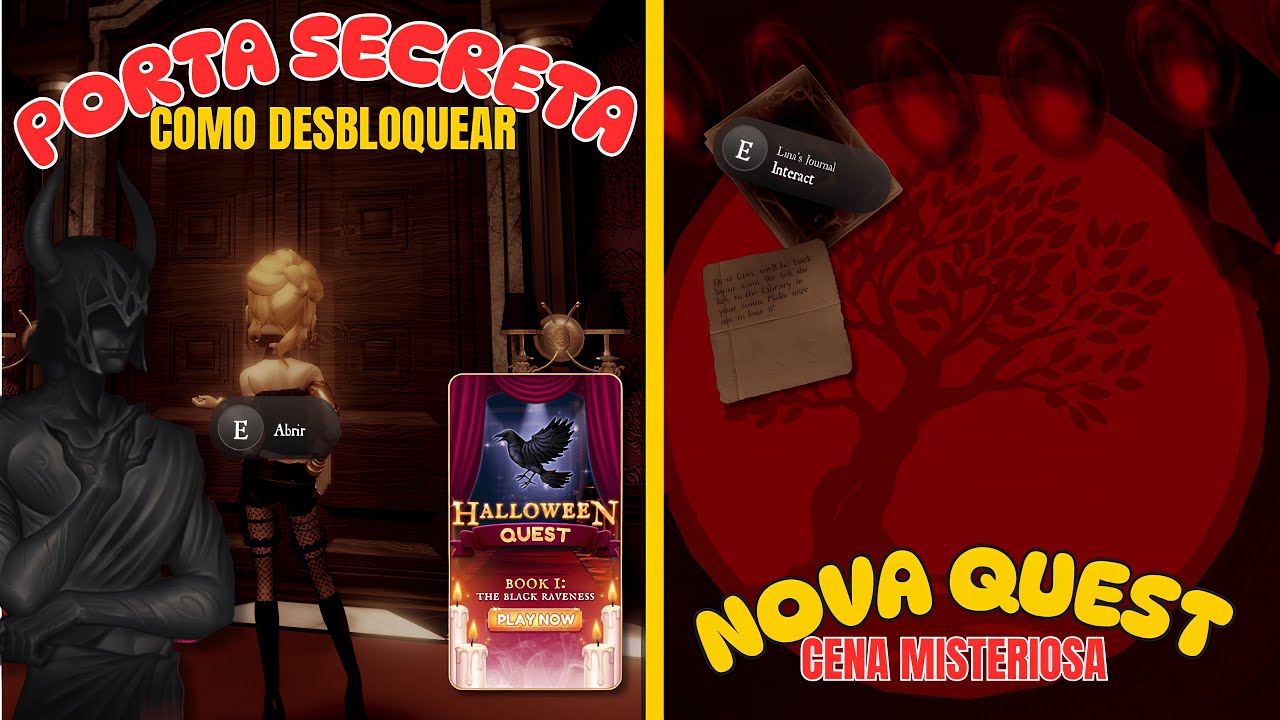 COMO ABRIR A PORTA SECRETA e ver a CUTSCENE OCULTA na QUEST de HALLOWEEN do DRESS TO IMPRESS! ROBLOX