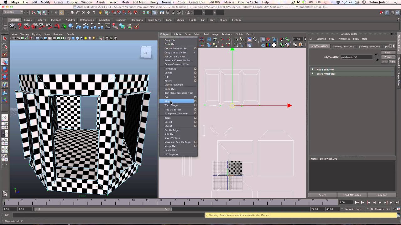 Maya: Game Level UV Mapping