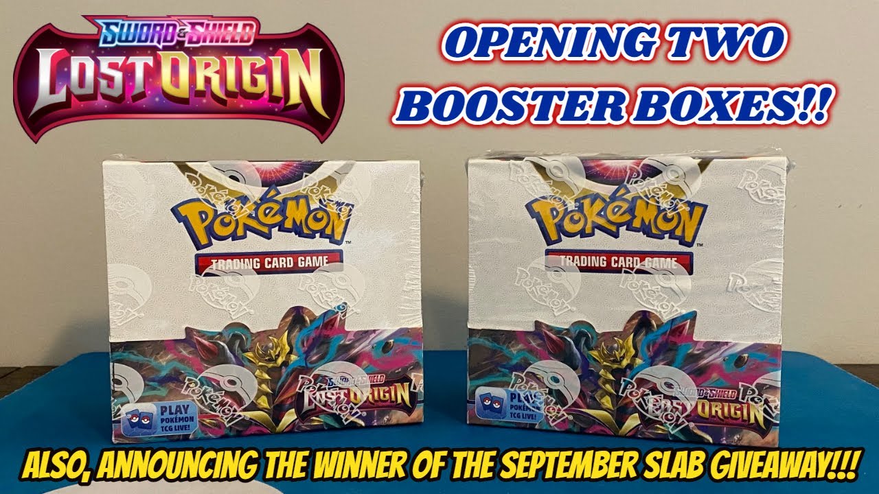 OPENING TWO LOST ORIGIN BOOSTER BOXES!! + Giveaway Winner! (pokemon card opening)