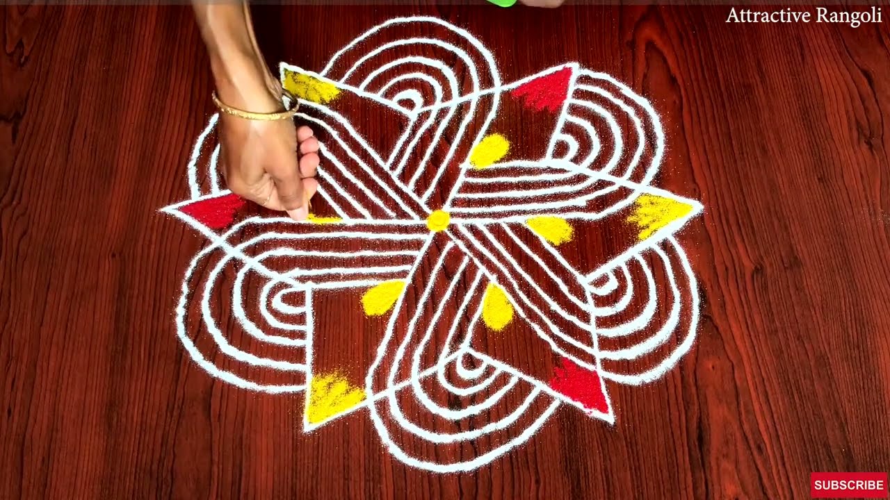 🌟7 Easy 2026🌟Pongal Padi kolam 🌟Padi kolam🌟3 dot Rangoli 🌟Easy Padi Kolam @AttractiveRangoli11