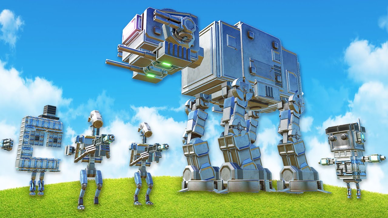 We Fight Battle Droids and an AT-AT in Age of Warbots!