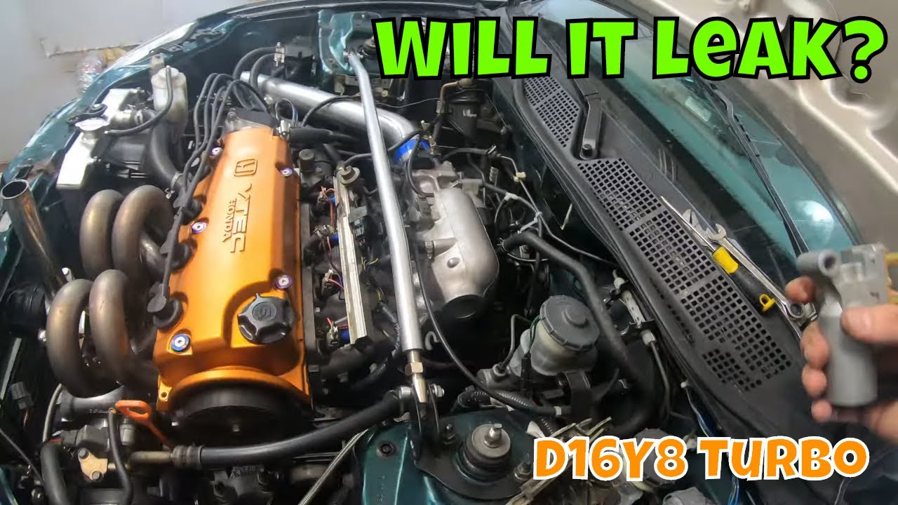 Firing Up The D16Y8 Turbo After Fixing My Oil Leaks | TunerThings