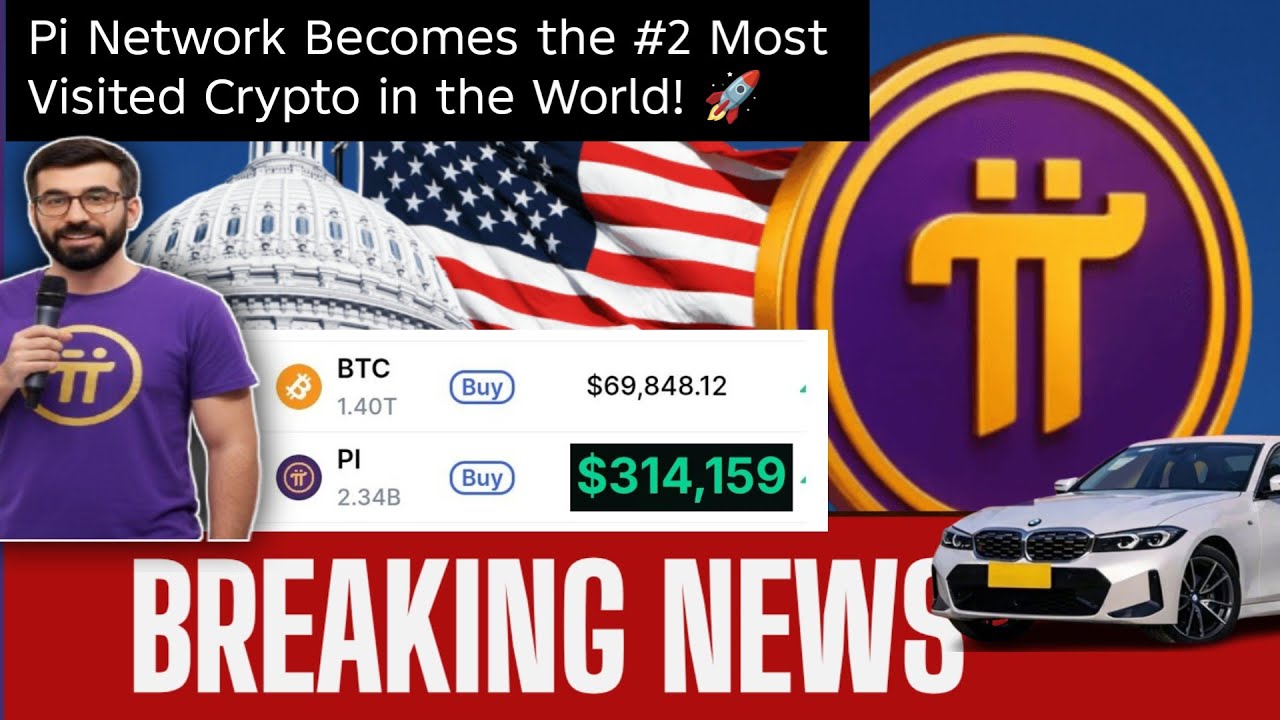 Pi Network Becomes the #2 Most Visited Crypto in the World! 🚀