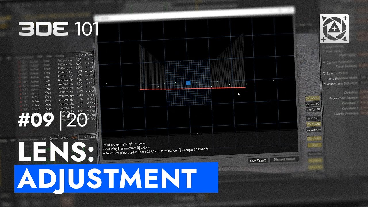 3DEqualizer 101: 09.Lens: Adjustment