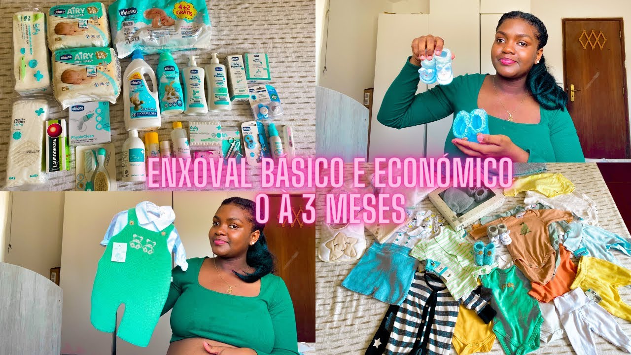 LISTA COMPLETA COM OS ESSENCIAIS DE UM ENXOVAL, dicas de produtos e roupas, revelei o sexo do bebé