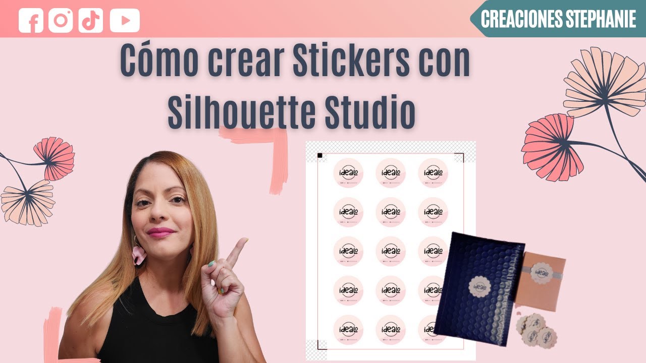 Cómo crear pegatinas STICKERS usando Silhouette Studio PASO A PASO