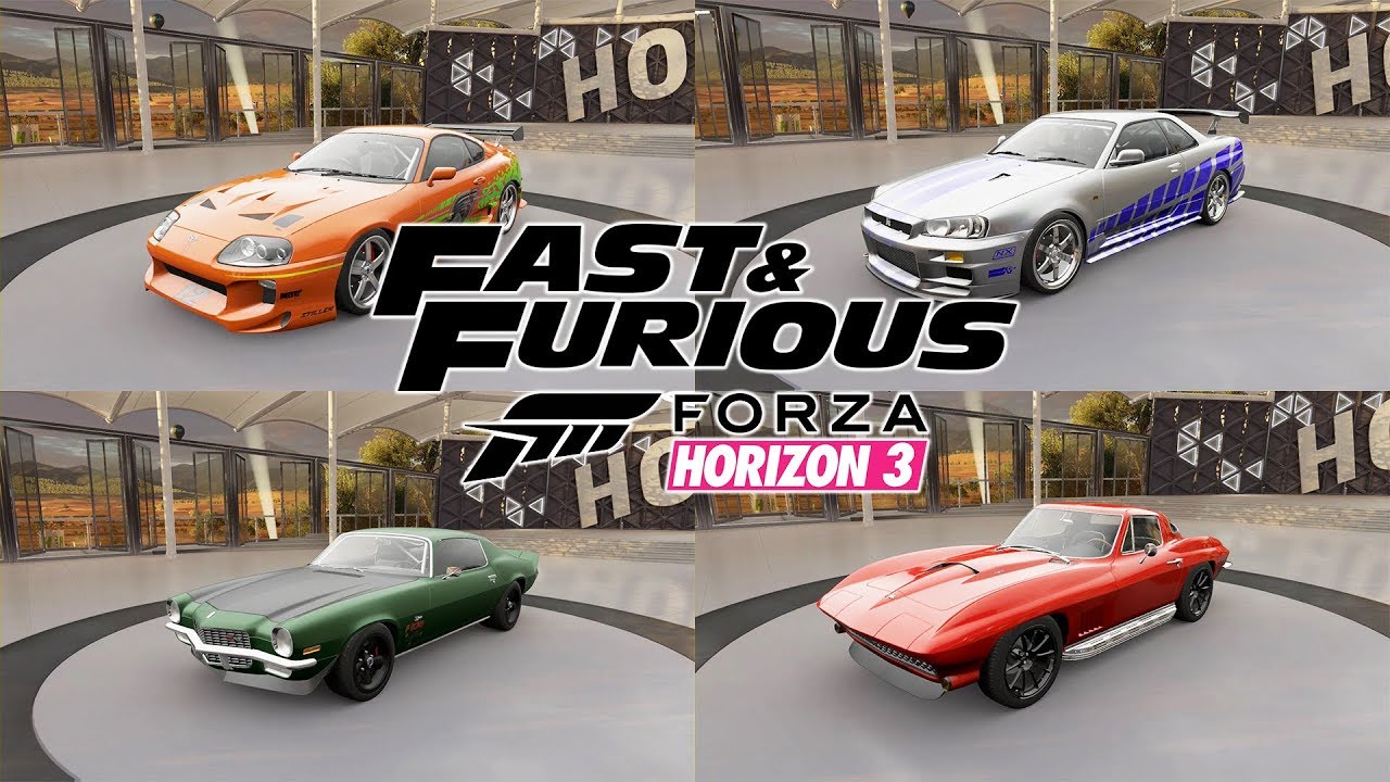 FAST AND FURIOUS 1-8 ALL CARS [FORZA HORIZON 3]