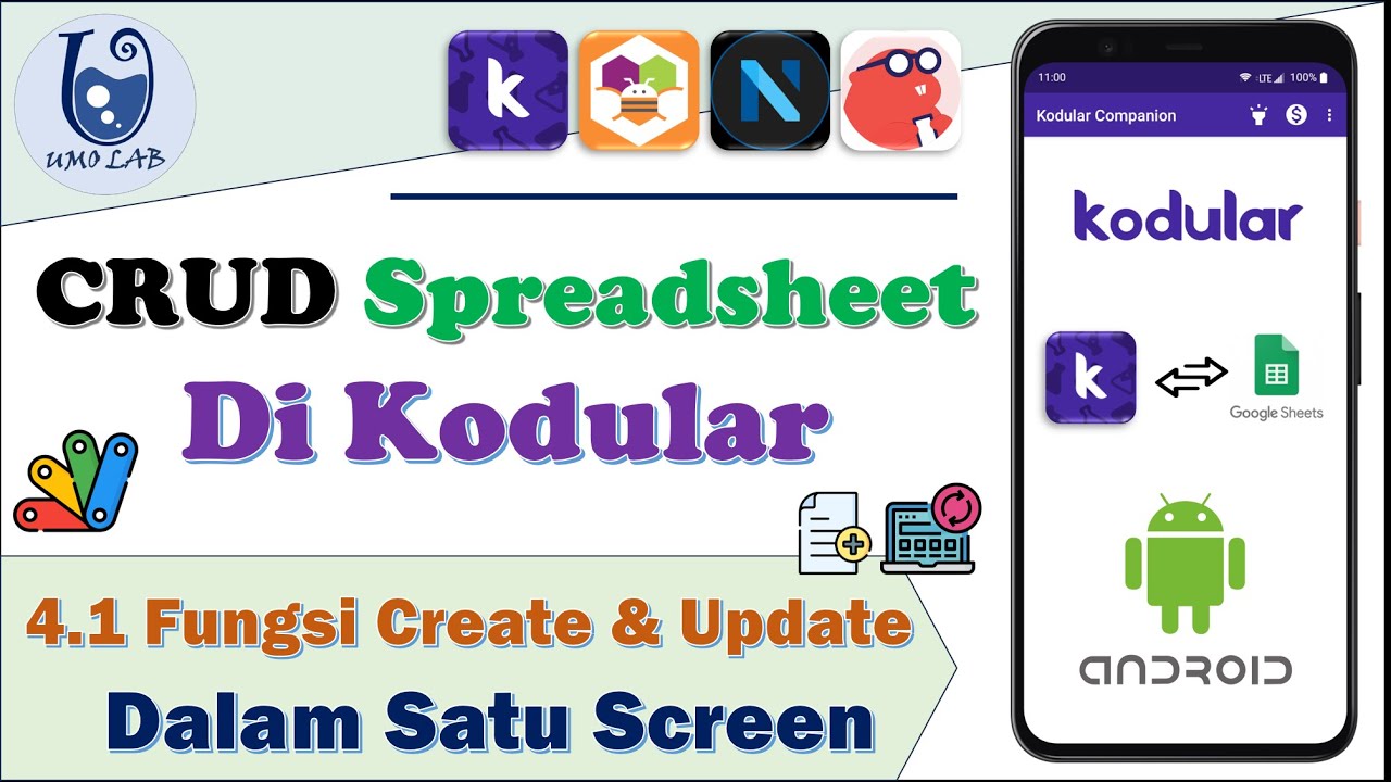 4.1 CRUD Spreadsheet - Create & Update Data dalam Satu Screen di Kodular